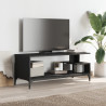 Szafka RTV, czarna, 102x40x41 cm, materiał drewnopochodny, stal