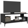 Szafka RTV, czarna, 102x40x41 cm, materiał drewnopochodny, stal