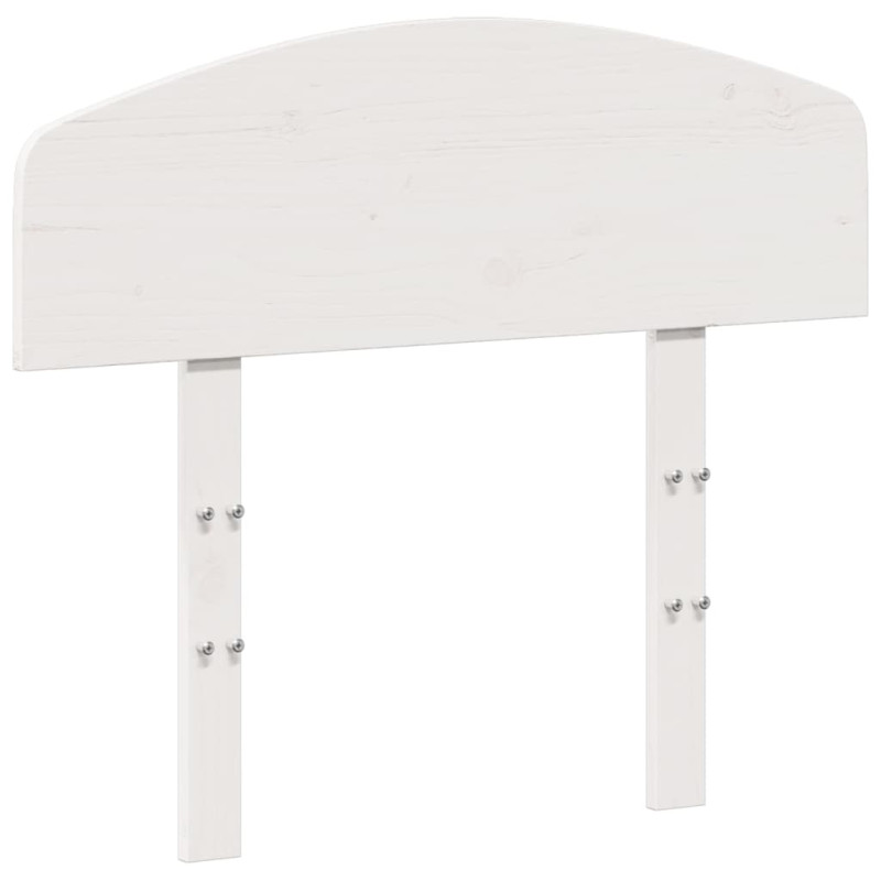 Wezgłowie łóżka, białe, 75 cm, lite drewno sosnowe