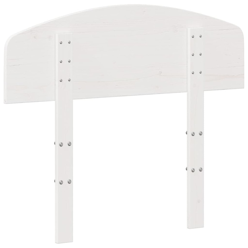 Wezgłowie łóżka, białe, 75 cm, lite drewno sosnowe