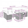 Zestaw Sof na Ogród z poduszką 8 pcs Szary Polirattan