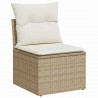 Zestaw Sof na Ogród 8 pcs Beżowy i kremowy Technorattan