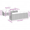 Zestaw Sof na Ogród z poduszką 9 pcs Szary Polirattan