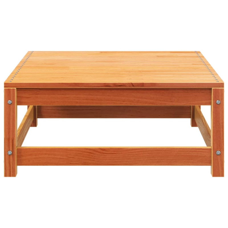 Sofa ogrodowa bez podłokietników, z podnóżkiem, woskowy brąz
