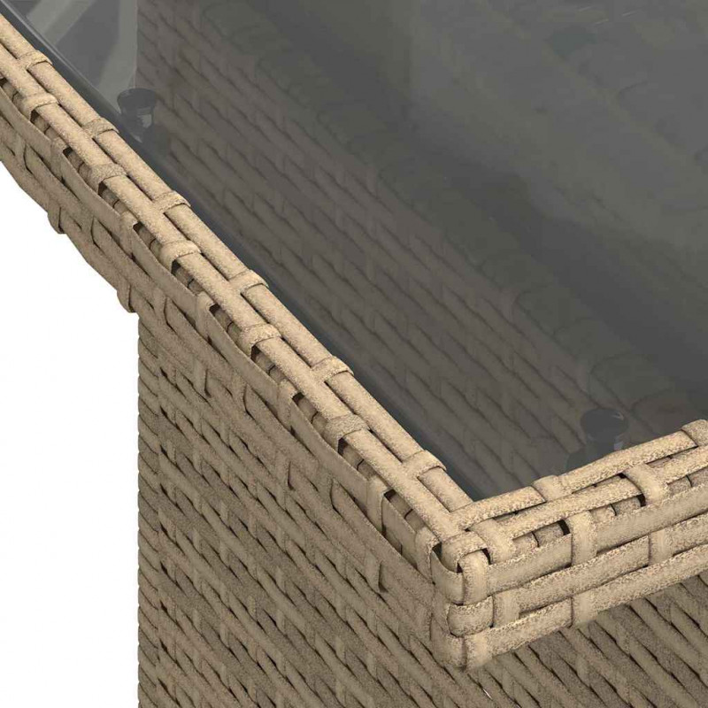 Zestaw Sof na Ogród z poduszką 6 pcs Beżowy Technorattan
