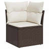 Zestaw Sof na Ogród z poduszką 6 pcs Brązowy Rattan poli