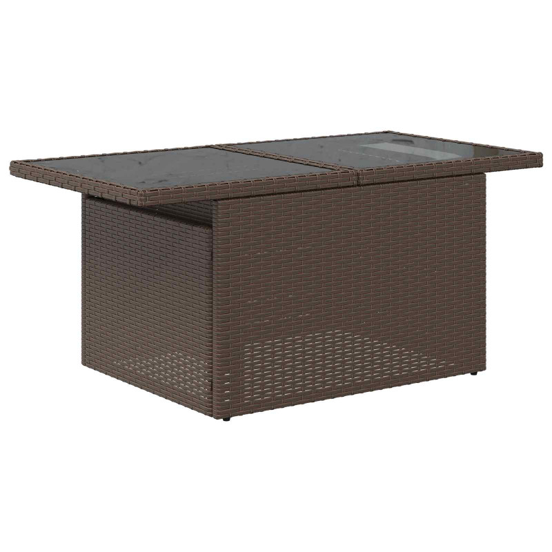 Zestaw Sof na Ogród z poduszką 6 pcs Brązowy Rattan poli