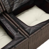 Zestaw Sof na Ogród z poduszką 6 pcs Brązowy Rattan poli