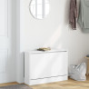 Szafka na buty, biała, 80x21x57 cm, materiał drewnopochodny