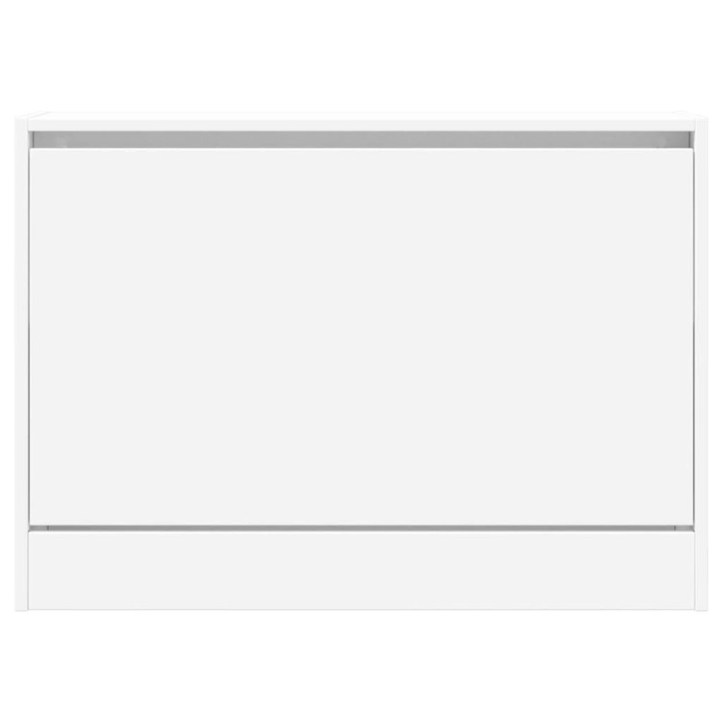 Szafka na buty, biała, 80x21x57 cm, materiał drewnopochodny