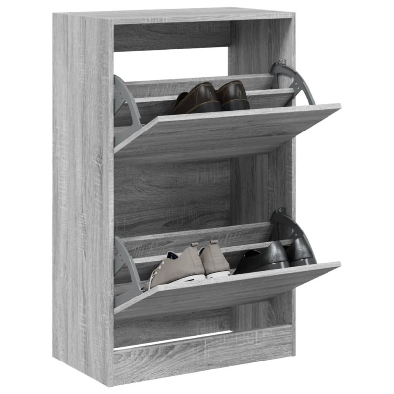 Szafka na buty, szary dąb sonoma, 60x34x96,5 cm
