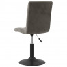 Obrotowe krzesła stołowe, 2 szt., ciemnoszare, aksamitne