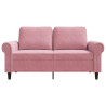 Sofa 2-osobowa, różowy, 120 cm, tapicerowana aksamitem