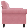 Sofa 2-osobowa, różowy, 120 cm, tapicerowana aksamitem