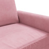 Sofa 2-osobowa, różowy, 120 cm, tapicerowana aksamitem