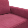 Sofa 3-osobowa, winna czerwień, 180 cm, obita aksamitem