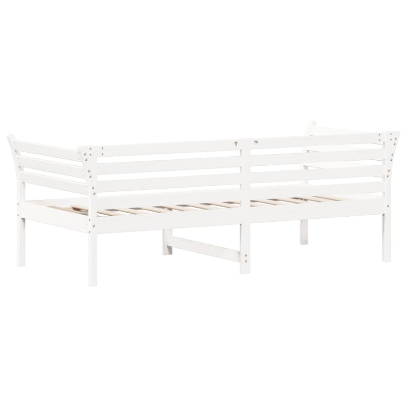 Łóżko dzienne bez materaca, białe, 90x190 cm, drewno sosnowe