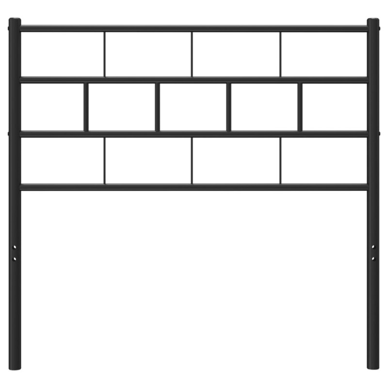 Metalowe wezgłowie, czarne, 75 cm
