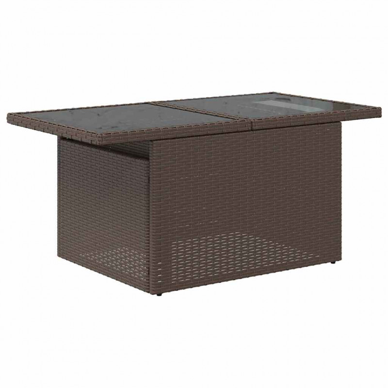 Zestaw Sof na Ogród z poduszką 8 pcs Brązowy i Kremowy