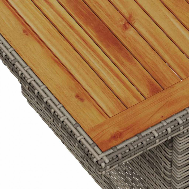 Zestaw Sof na Ogród z przechowywaniem 6 pcs Szary Polirattan