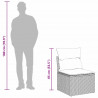 Zestaw Sof na Ogród z poduszką 5 pcs Beżowy i kremowy