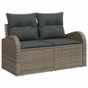 Zestaw Sof na Ogród z przechowywaniem 5 pcs Szary Polirattan