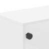 Szafka TV ze szklanymi drzwiami, biała, 102x37x50 cm