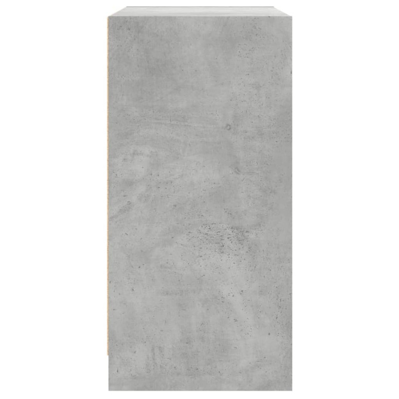 Szafka ze szklanymi drzwiami, szarość betonu, 68x37x75,5 cm