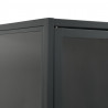 Szafka, antracytowa, 80x35x135 cm, stal i hartowane szkło