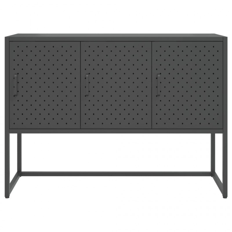 Szafka boczna, antracytowa, 105x35x75 cm, stal