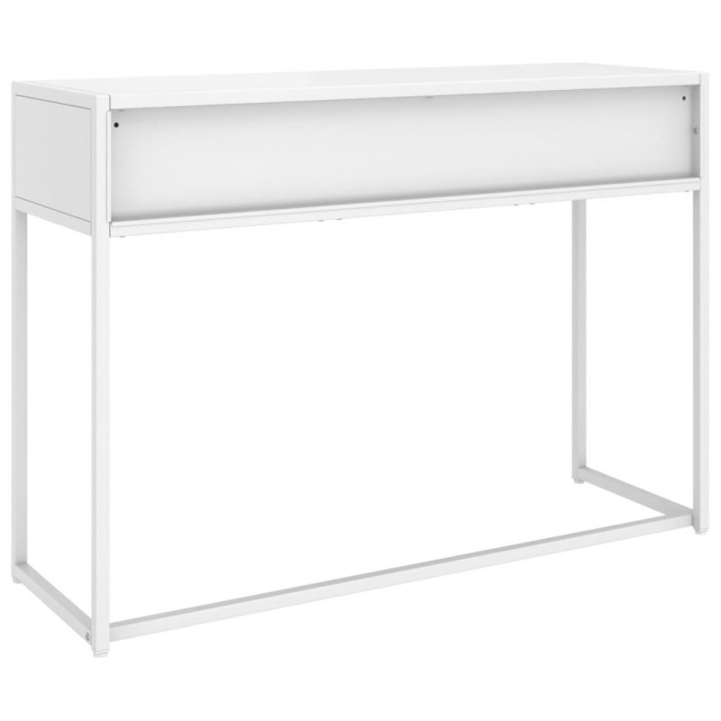 Stolik konsolowy, biały, 106x35x75 cm, stalowy
