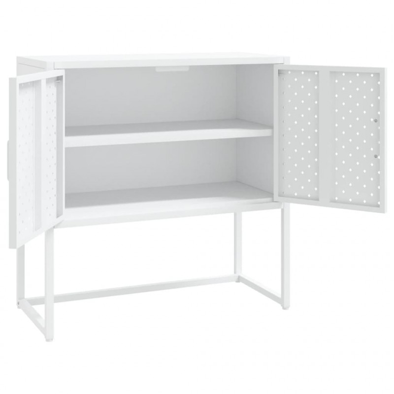 Szafka boczna, biała, 75x35x75 cm, stal