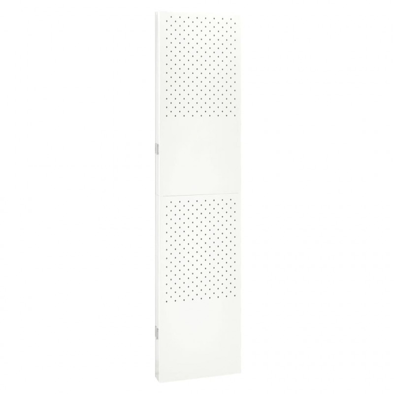 Parawan 3-panelowy, biały, 120 x 180 cm, stalowy