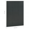 Parawan 3-panelowy, antracytowy, 120 x 180 cm, stalowy