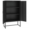Szafka, czarna, 80x35x135 cm, stal