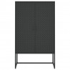 Szafka, czarna, 80x35x135 cm, stal