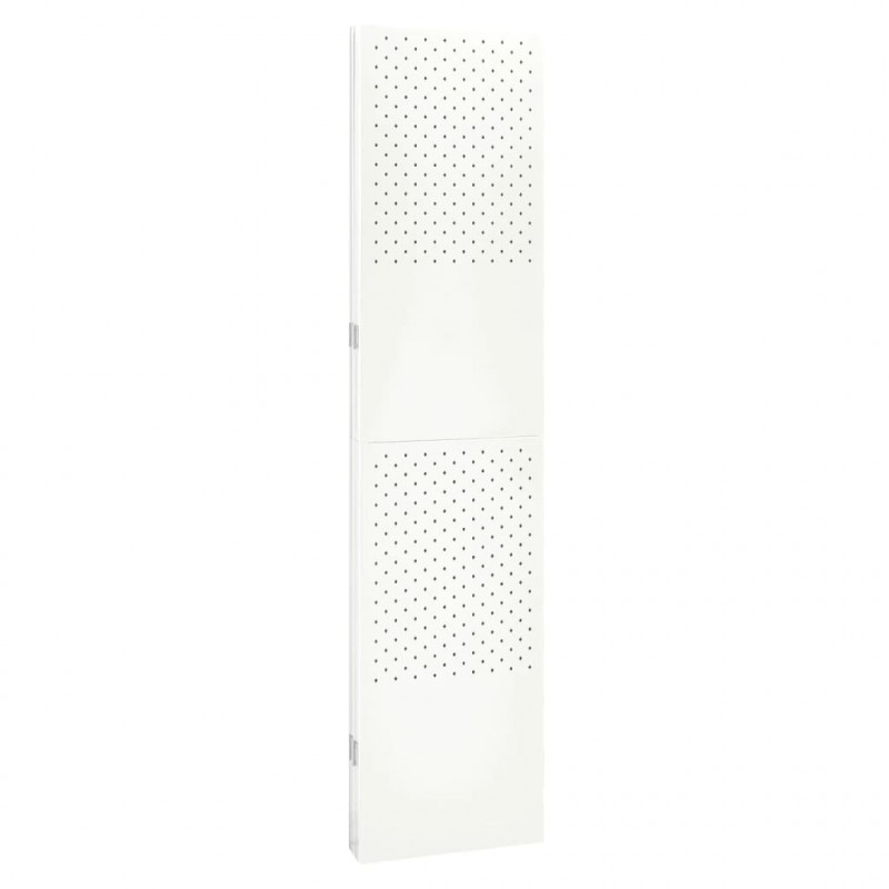 Parawan 4-panelowy, biały, 160 x 180 cm, stalowy