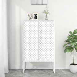 Szafka, biała, 80x35x135 cm, stal