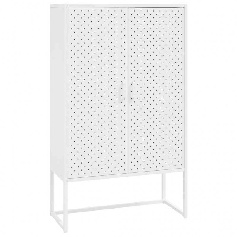 Szafka, biała, 80x35x135 cm, stal
