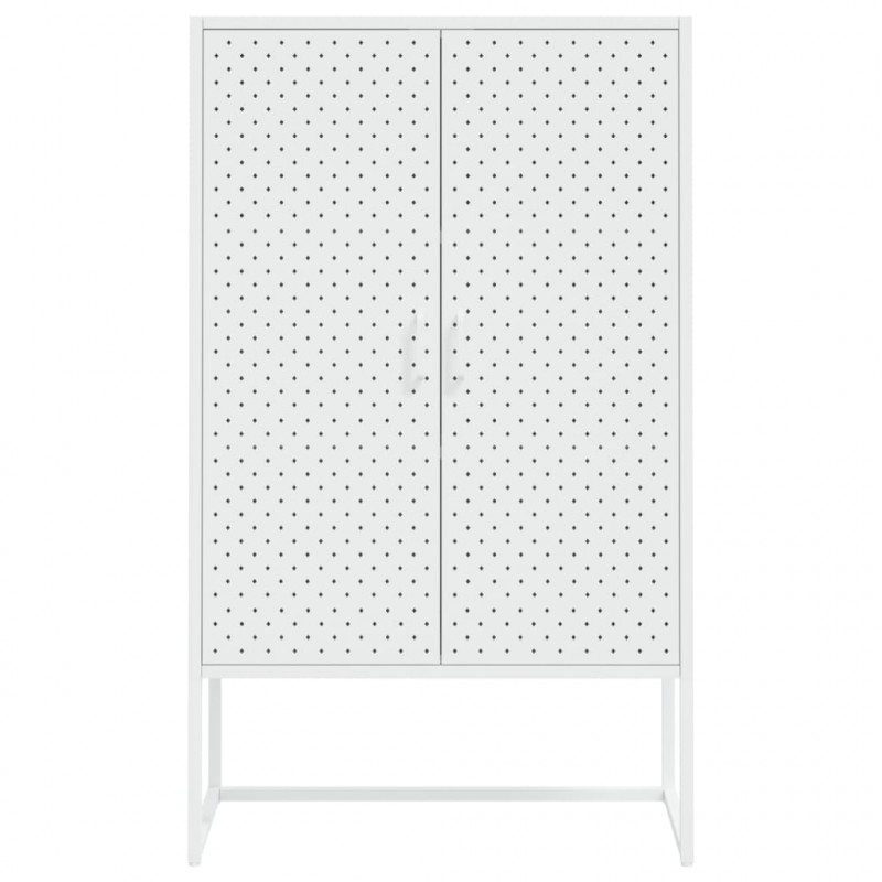 Szafka, biała, 80x35x135 cm, stal