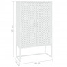 Szafka, biała, 80x35x135 cm, stal