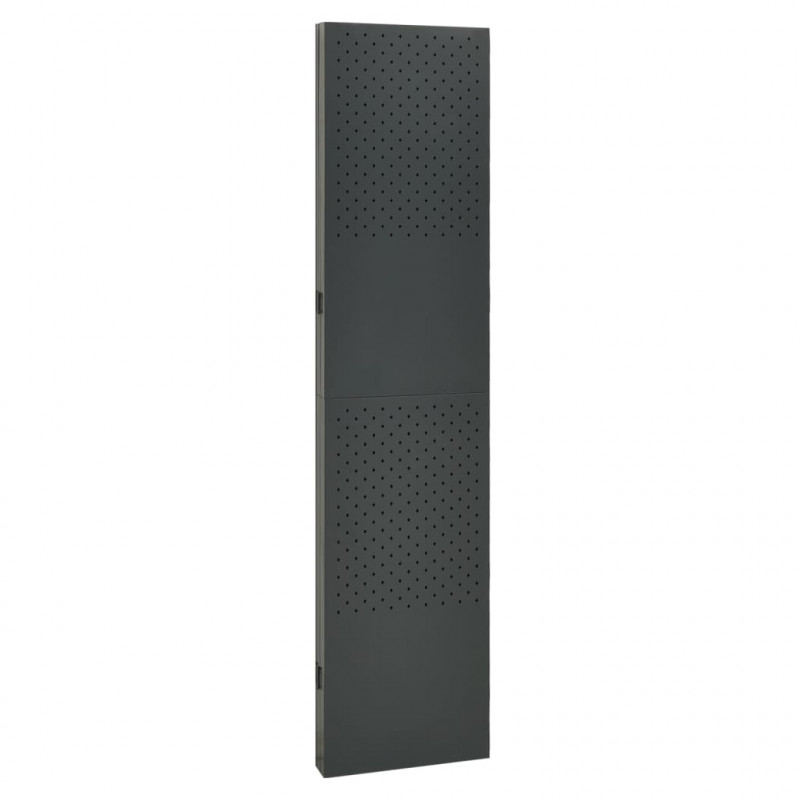 Parawan 4-panelowy, antracytowy, 160 x 180 cm, stalowy