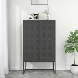 Szafka, antracytowa, 80x35x135 cm, stal