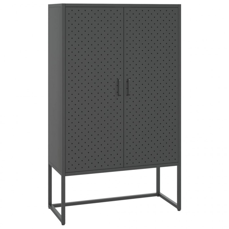 Szafka, antracytowa, 80x35x135 cm, stal