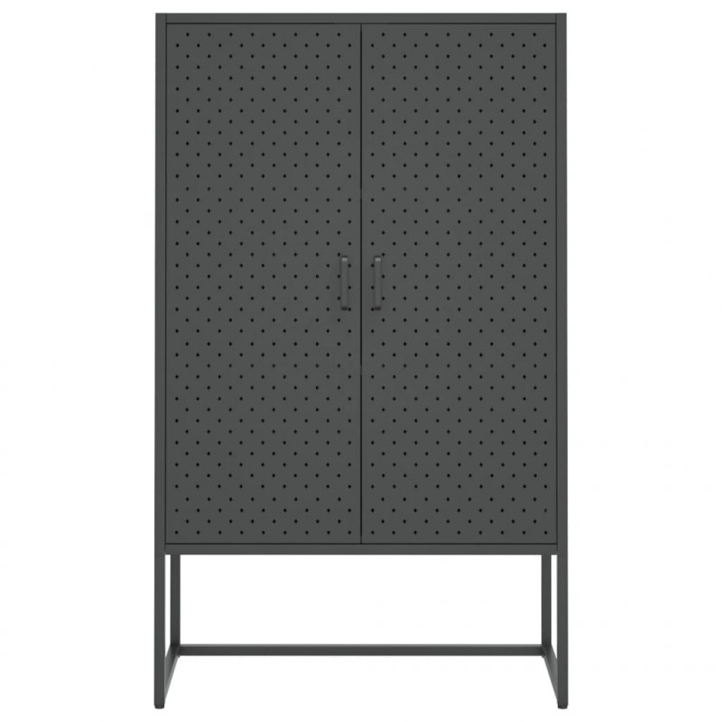 Szafka, antracytowa, 80x35x135 cm, stal
