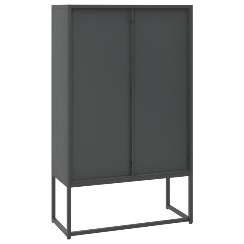 Szafka, antracytowa, 80x35x135 cm, stal