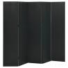 Parawan 5-panelowy, czarny, 200 x 180 cm, stalowy