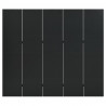 Parawan 5-panelowy, czarny, 200 x 180 cm, stalowy