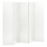 Parawan 5-panelowy, biały, 200 x 180 cm, stalowy