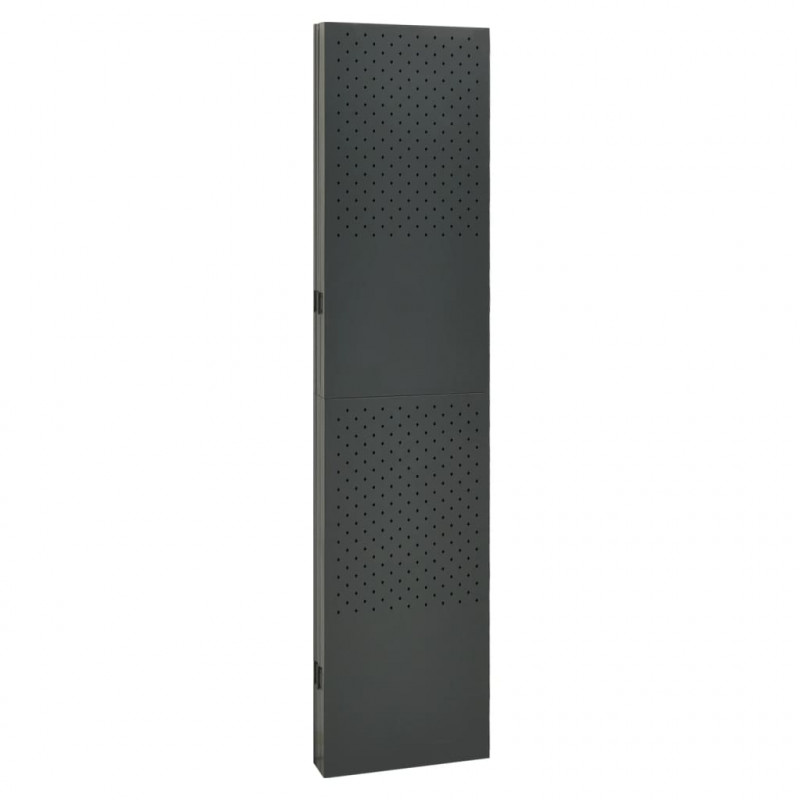 Parawan 5-panelowy, antracytowy, 200 x 180 cm, stalowy